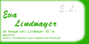eva lindmayer business card